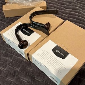 Amazon Basics decorative curtain holdbacks. Espresso (dark bronze). 2 2-packs